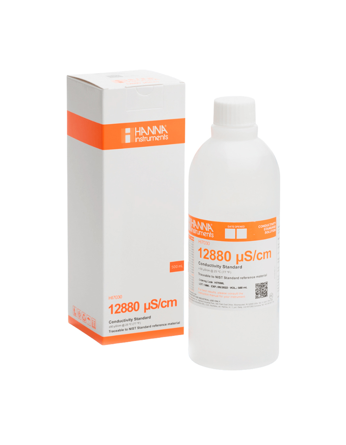 Solución estándar de conductividad 12880 µS/cm – HI7030